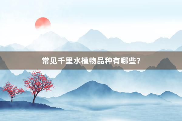 常见千里水植物品种有哪些？
