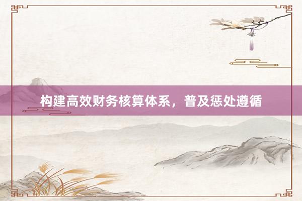 构建高效财务核算体系，普及惩处遵循
